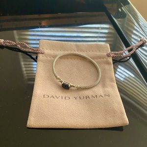 David Yurman Petite Wheaton Black Onyx & Diamond Bracelet